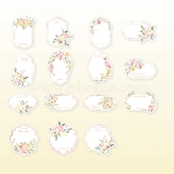 30Pcs Scrapbook Sticky Note, for DIY Album Scrapbook, Greeting Card, Background Paper, Flower, Champagne Yellow, 90x155mm(PW-WG94097-03)