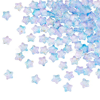 Lilac Star Glass Beads