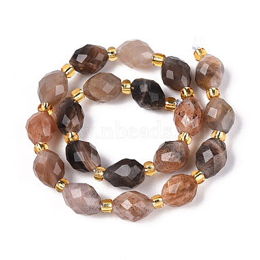 Natural Black Sunstone Beads Strands(G-N342-53-8x6-08)-3