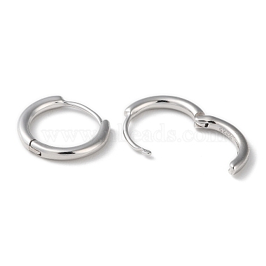 серебряные серьги-кольца 925 с родиевым покрытием 925(STER-D016-03B-P)-2