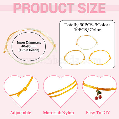 30Pcs 3 Colors Nylon Thread Bracelets Making(BJEW-TAC0070)-3