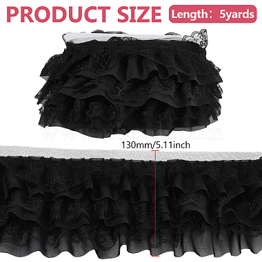 5 Yards Flower Polyester Lace Trim(OCOR-WR0002-15B)-2