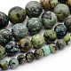 Mixed Size Natural African Turquoise(Jasper) Round Bead Strands(TURQ-X0004)-1
