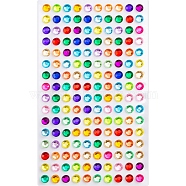 Self Adhesive Acrylic Rhinestone Stickers, for DIY Scrapbooking and Craft Decoration, Round, 5mm(STIC-PW0012-09A-02)