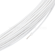 Iron Wire, with Cotton Coated, White, 20 Gauge, 0.8mm, about 65.62 Feet(20m)/Bundle(FIND-WH0419-87)