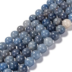 Natural Blue Aventurine Beads Strands, Round, 8mm, Hole: 1mm, about 48pcs/strand, 15.2 inch(G-F380-8mm)