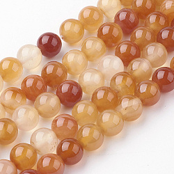 Natural Carnelian Beads Strands, Dyed & Heated, Round, 8~8.5mm, Hole: 1mm, about 45~47pcs/strand, 14.9 inch(38cm)(G-G735-64-8mm)