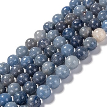 Natural Blue Aventurine Beads Strands, Round, 8mm, Hole: 1mm, about 48pcs/strand, 15.2 inch