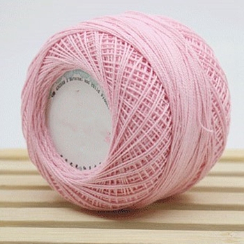 45g Cotton Size 8 Crochet Threads, Embroidery Floss, Yarn for Lace Hand Knitting, Pink, 1mm
