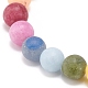 Natural & Synthetic Mixed Gemstone Round Beaded Stretch Bracelet for Women(BJEW-JB08371)-5