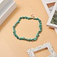 Dyed Synthetic Turquoise Chip Beaded Necklaces with 304 Stainless Steel Lobster Claw Clasp & Chain Extender(NJEW-JN04225-05)-6
