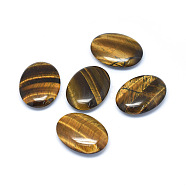 Natural Tiger Eye Oval Palm Stone, Reiki Healing Pocket Stone for Anxiety Stress Relief Therapy, 44~45x33~34x9~12mm(G-P415-52)