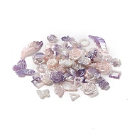 DIY Baroque Jewelry Making Finding Kit, Including Gradient Acrylic Charms and Beads, Mixed Shapes, Purple, 8.5~34.5x8.5~34.5x2~10mm, Hole: 1.4~2.7mm, 1086pcs/500g(DIY-B073-04G)