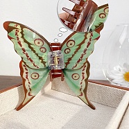 Acrylic Claw Hair Clips, Butterfly, Pale Green, 103x95mm(PW-WGBB546-02)