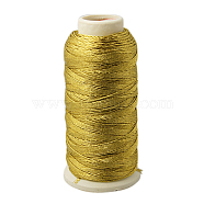 Metallic Thread, Embroidery Thread, 3-Ply, Gold, 0.4mm, about 1093.61 yards(1000m)/roll(MCOR-G001-0.4mm-01)