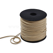 Eco-Friendly Faux Suede Cord, Faux Suede Lace, Tan, 3.0x1.4mm, about 98.42 yards(90m)/roll(LW-R007-3.0mm-1122)