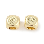 Brass Beads, Lead Free & Cadmium Free, Long-Lasting Plated, Rack Plating, Cube, Real 18K Gold Plated, 4x4x4mm, Hole: 2mm(KK-Q028-35G)