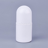 30ml PE Plastic Essential Oil Empty Roller Ball Bottles, with Screw Lid, White, 3.9x8.45cm, Capacity: 30ml(1.01 fl. oz)(MRMJ-WH0046-B01-30ml)
