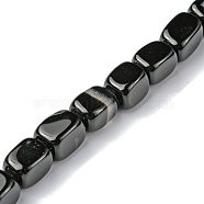Natural Black Agate Beads Strands, Cuboid, 8.5~11x7.5~9x7.5~9mm, Hole: 1.2mm, about 20pcs/strand, 7.72~8.74 inch(19.6~22.2cm)(G-F743-02A)