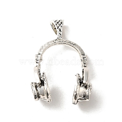 Tibetan Style Alloy Pendant, Cadmium Free & Lead Free, Headset, Antique Silver, 47x30~35x15mm, Hole: 6.5x4mm(FIND-A038-08AS)