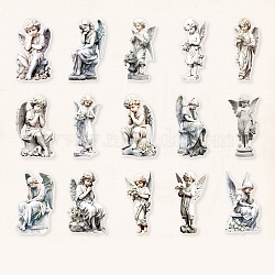 Sculpture Women Waterproof PET Stickers Set, Decorative Stickers, for Water Bottles, Laptop, Luggage, Cup, Computer, Mobile Phone, Skateboard, Guitar Stickers, Antique White, 90~91x37~82x0.1mm, 15 styles, 1pc/style, 15pcs/set(DIY-G120-04C)