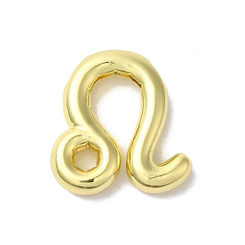 Brass Beads, Lead Free & Cadmium Free, Long-Lasting Plated, Constellation, Leo, 21.5x20.5x4mm, Hole: 4x2mm