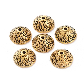 Tibetan Style Bead Caps, Cone, Lead Free and Cadmium Free, Antique Golden, 11x5mm, Hole: 1mm