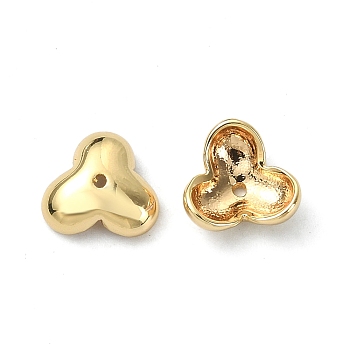 Rack Plating Brass Spacer Beads, Flower, Real 18K Gold Plated, 7x7.5x2.5mm, Hole: 0.1mm