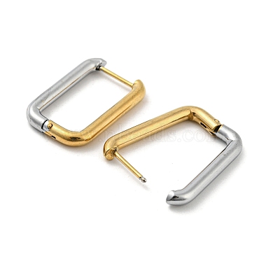 Two Tone 304 Stainless Steel Hoop Earrings(EJEW-K257-02A-GP)-2
