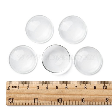 Transparent Glass Cabochons(X-GGLA-R026-30mm)-5