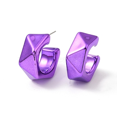 Polygon Acrylic Stud Earrings(EJEW-P251-03)-2