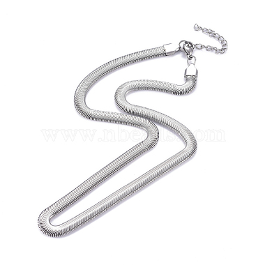 304 Stainless Steel Herringbone Chains Necklaces(X-NJEW-G340-03P)-2