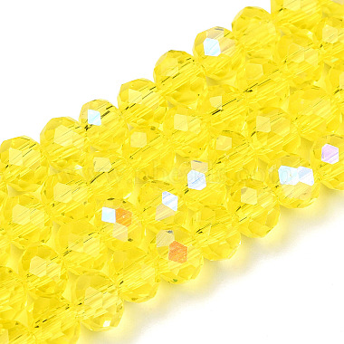 Champagne Yellow Rondelle Glass Beads