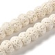 Brins de perles teintes en pierre de lave naturelle(X-G-Z036-B01-04)-1
