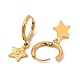 Crystal Rhinestone Star Dangle Hoop Earring & Moon Pendant Nacklace(SJEW-P002-07G)-3
