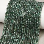 Natural Emerald Beads Strands, Faceted Table Cut Cube, 2~2.5x2~2.5x2mm, Hole: 0.5mm, about 188pcs/strand, 15.67''(39.8cm)(G-B175-C04-2x2mm)
