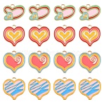 20Pcs 4 Styles Alloy Enamel Pendants, Cadmium Free & Lead Free, Heart, Mixed Color, 15~20x20x1.5mm, Hole: 2mm, 5pcs/style (ENAM-YW0006-82)