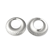 304 Stainless Steel Pendants, Round Ring Charm, Stainless Steel Color, 32x2mm, Hole: 1.4mm(STAS-C066-20P)