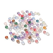 Transparent Glass Beads, Flat Round, Mixed Color, 13.5x8mm, Hole: 1mm(GLAA-O023-09)
