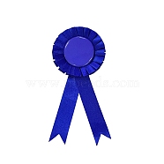 Award Ribbon Shape Tinplate Badge Pins, Blank Button Pin Brooch for Party Accessory, Medium Blue, 160x92x9mm, Pin: 0.6mm(JEWB-WH0035-01)