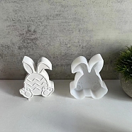 DIY Silicone Candle Molds, Resin Casting Molds, White, Rabbit, 112x85x26mm(SIMO-G004-02D)