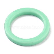 Cellulose Acetate(Resin) Finger Rings, Plain Band Rings, Medium Aquamarine, US Size 6, Inner Diameter: 17mm(RJEW-Z007-02H)