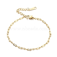 304 Stainless Steel Infinity Link Chain Bracelet for Women, Golden, 8-1/4 inch(21cm)(BJEW-B064-09G)