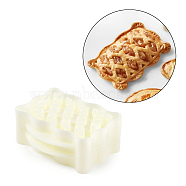 Plastic Classic Mini Press Apple Pie Molds, Baking Tools, Rectangle, 95x102x42.5mm, Inner Diameter: 43x70mm(DIY-NH0008-01C)