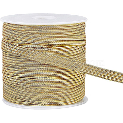 Flat Nylon Elastic Cords, for DIY Accessories, with 1Pc Plastic Empty Spools, Goldenrod, 6mm, about 25.15~27.34 Yards(23~25m)/Roll(EC-BC0001-47B)