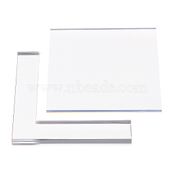 Acrylic Transparent Pressure Plate, Clear, 10.1x10.1x0.9cm, 10x10x0.4cm(OACR-WH0005-28)