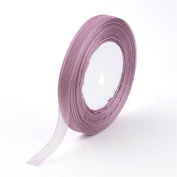 Sheer Organza Ribbon, Wide Ribbon for Wedding Decorative, Old Rose, 2 inch(50mm), 50yards/roll(45.72m/roll), 4 rolls/group, 200 yards/group(182.88m/group)