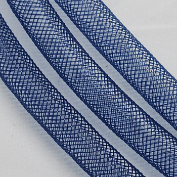 Plastic Net Thread Cord, Prussian Blue, 10mm, 30Yards