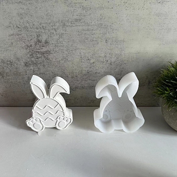 DIY Silicone Candle Molds, Resin Casting Molds, White, Rabbit, 112x85x26mm