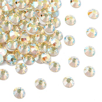 Preciosa&reg MAXIMA Crystal No Hotfix Flatback Stones, Czech Crystal, Dura Foiling, Round(438 11 615 Chaton Rose), 80100 200 Jonquil AB, SS16(3.8~4mm)